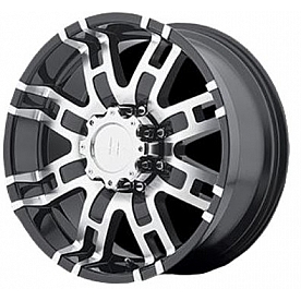 American Racing Wheels HE835 - 17 x 8 Black With Natural Face - HE83578055300