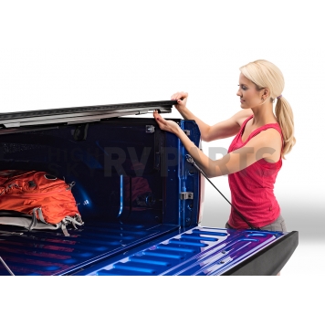 BAK Industries Hard Folding Tonneau Cover Hard Folding Black Matte Aluminum - 448203RB-5