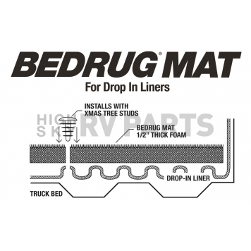 BedRug Bed Mat Dark Gray Carpet-Like Polypropylene - BMQ15SBD-5
