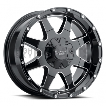 Cragar Wheel 904B Fury I - 20 x 9  Black With Natural Accents - 2022392731