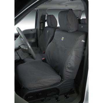 Covercraft Seat Cover Duck Weave Fabric Gravel Set Of 2 - SSC2544CAGY