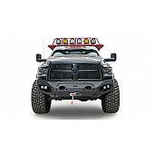 Fab Fours Bumper Vengeance 1-Piece Design Steel Black - DR19-X4451-1