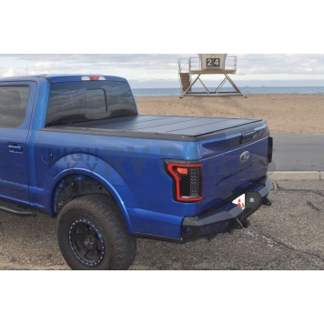 Leer Tonneau Cover Hard Folding Black Matte Fiberglass - 650112