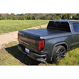 Leer Tonneau Cover Hard Folding Black Matte Fiberglass - 650137