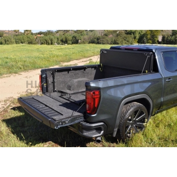 Leer Tonneau Cover Hard Folding Black Matte Fiberglass - 650137-2