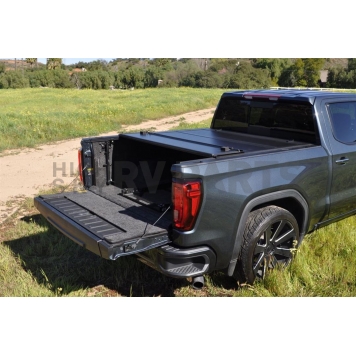 Leer Tonneau Cover Hard Folding Black Matte Fiberglass - 650137-3