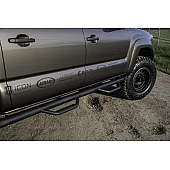 N-Fab Nerf Bar - Truck Wheel to Wheel Black Gloss Powder Coated Steel Round - T1580CC