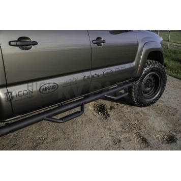 N-Fab Nerf Bar - Truck Wheel to Wheel Black Matte Textured Powder Coated Steel Round - T1580CC-TX-1