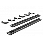 N-Fab Running Board Black Powder Coated Aluminum Stationary - GFD20CC-TX
