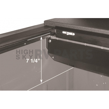 Roll-N-Lock Tonneau Cover Soft Manual Retractable Black Vinyl Adhered To Interlocking Aluminum Panels - LG448M-3