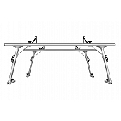 TracRac Ladder Rack 1250 Pound Capacity Aluminum Silver Powder Coated - 43003XT