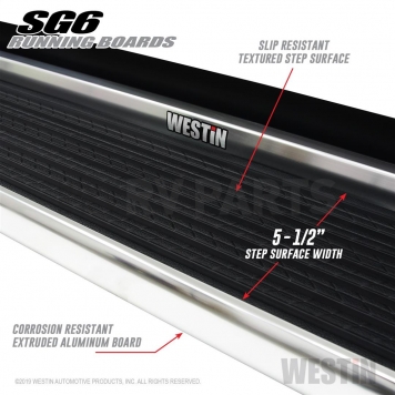 Westin Automotive Running Board Polished Aluminum Stationary - 27-64760-3