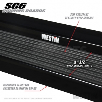 Westin Automotive Running Board Black Textured Aluminum Stationary - 27-64765-3