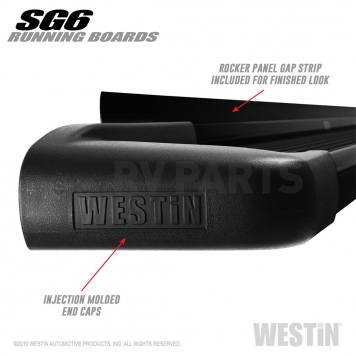 Westin Automotive Running Board Black Textured Aluminum Stationary - 27-64765-4