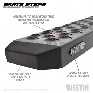 Westin Automotive Running Board Black Textured Powder Coated Steel Stationary - 27-74765-9