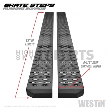 Westin Automotive Running Board Black Textured Powder Coated Steel Stationary - 27-74765-10