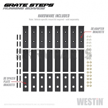 Westin Automotive Running Board Black Textured Powder Coated Steel Stationary - 27-74765-8