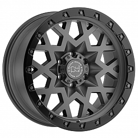 Black Rhino Wheel Sprocket - 17 x 9.5 Gun Metal With Black Lip - 1795SPK066140G12