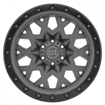 Black Rhino Wheel Sprocket - 17 x 9.5 Gun Metal With Black Lip - 1795SPK066140G12-2