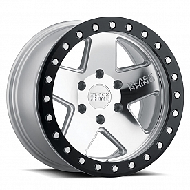 Black Rhino Wheel Crawler - 17 x 8.5 Silver With Natural Face And Black Lip - 1785CRL006140S12