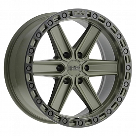 Black Rhino Wheel Henderson - 17 x 9 Olive Green With Black Lip And Bolts - 1790HDS126140N12