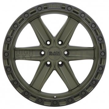 Black Rhino Wheel Henderson - 17 x 9 Olive Green With Black Lip And Bolts - 1790HDS126140N12-2