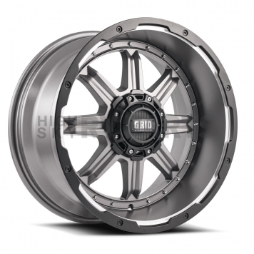 Grid Wheel GD10 - 20 x 9 Anthracite Gray With Black Lip - GD1020090237A0006-1