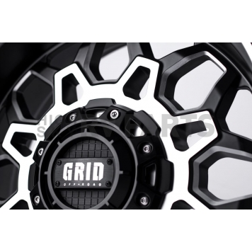 Grid Wheel GD09 - 20 x 9 Black With Natural Accents - GD0920090237F0006-4