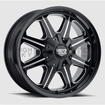 REV Wheel Offroad 823 - 17 x 9 Black With Natural Accents - 823M-7903512-1