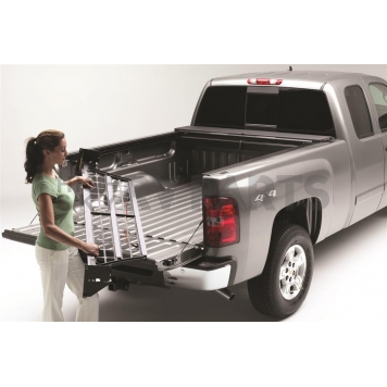 Roll-N-Lock Bed Cargo Divider Flip-Up Aluminum Black - CM456-5