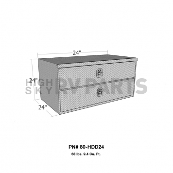 Westin Automotive Tool Box Underbed Polished Aluminum - HDD24-2
