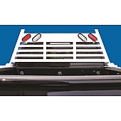 Go Industries Headache Rack Louvered Steel White Powder Coated - 623