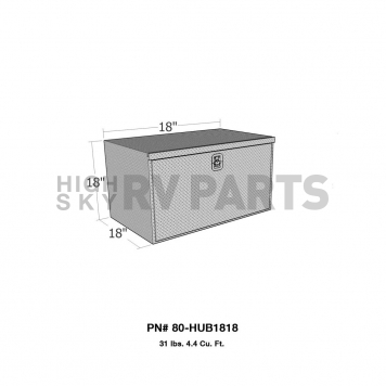 Westin Automotive Tool Box Underbed Polished Aluminum - HUB1818-2