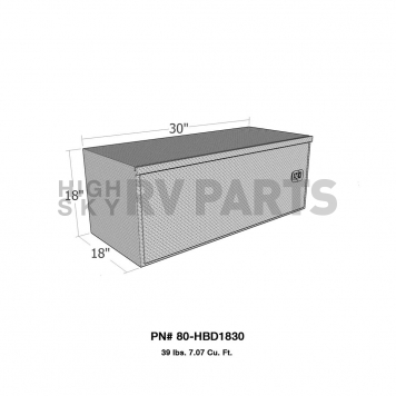 Westin Automotive Tool Box Underbed Polished Aluminum - HBD1830-1