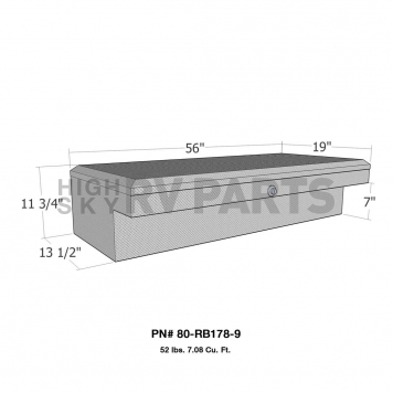 Westin Automotive Tool Box Side Mount Polished Aluminum Low Profile - RB1789-2