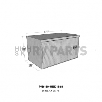 Westin Automotive Tool Box Underbed Polished Aluminum - HBD1818