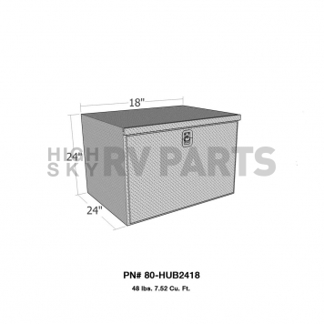 Westin Automotive Tool Box Underbed Polished Aluminum - HUB2418