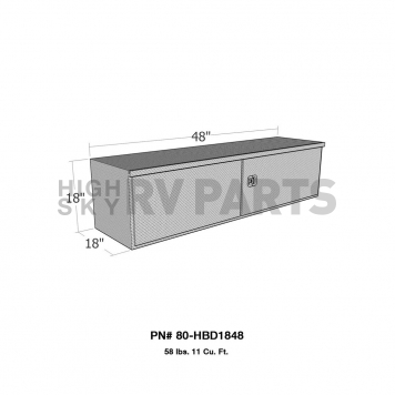 Westin Automotive Tool Box Underbed Polished Aluminum - HBD1848-2