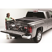 Roll-N-Lock Bed Cargo Divider Flip-Up Aluminum Black - CM448