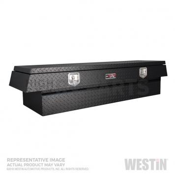 Westin Automotive Tool Box Wheel-Well Black Textured Aluminum Wide - 80RB163BT
