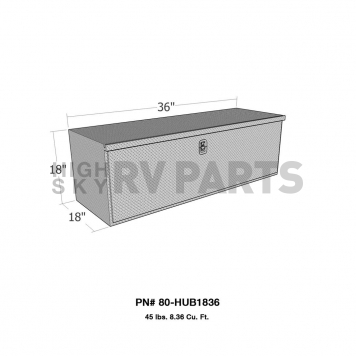 Westin Automotive Tool Box Underbed Polished Aluminum - HUB1836-2