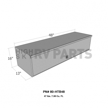 Westin Automotive Tool Box Side Mount Polished Aluminum - HTB48-2