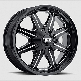 REV Wheel Offroad 823 - 17 x 9 Black With Natural Accents - 823M-7903212