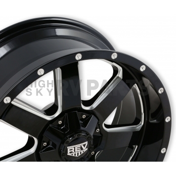 REV Wheel Offroad 885 - 17 x 9 Black With Natural Accents - 885M-7903212-3