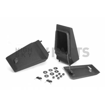 Rugged Ridge Bumper End Textured Powder Coat Black Stainless Steel - 1154043