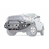 Warn Bumper Ascent 1-Piece Design Steel Black - 107003