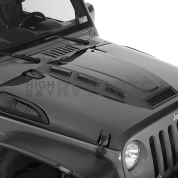 Smittybilt Hood - Heat Reduction Black Electro Coated Steel - 76500-8