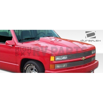 Extreme Dimensions Hood - Primered Fiberglass Black - 103021