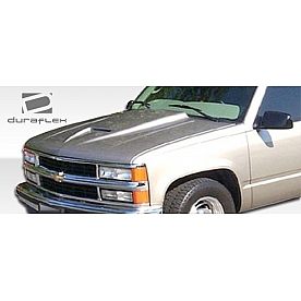 Extreme Dimensions Hood - Primered Fiberglass Black - 103022
