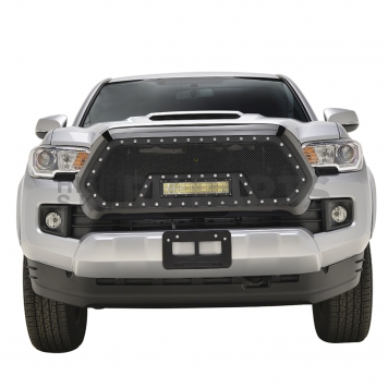Paramount Automotive Grille - Powder Coated Black Stainless Steel - 480856-3